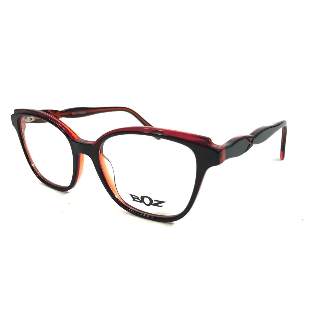 BOZ Eyeglasses Frames EGO 3868 Shiny Brown Red Cat Eye Full Rim 51-17-138